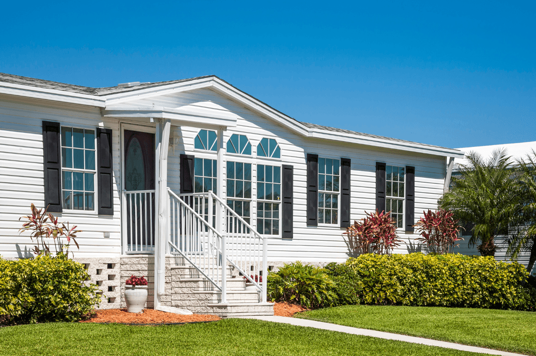 Maison mobile blanche