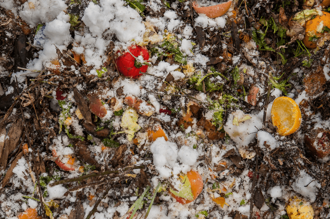 Compost avec de la neige
