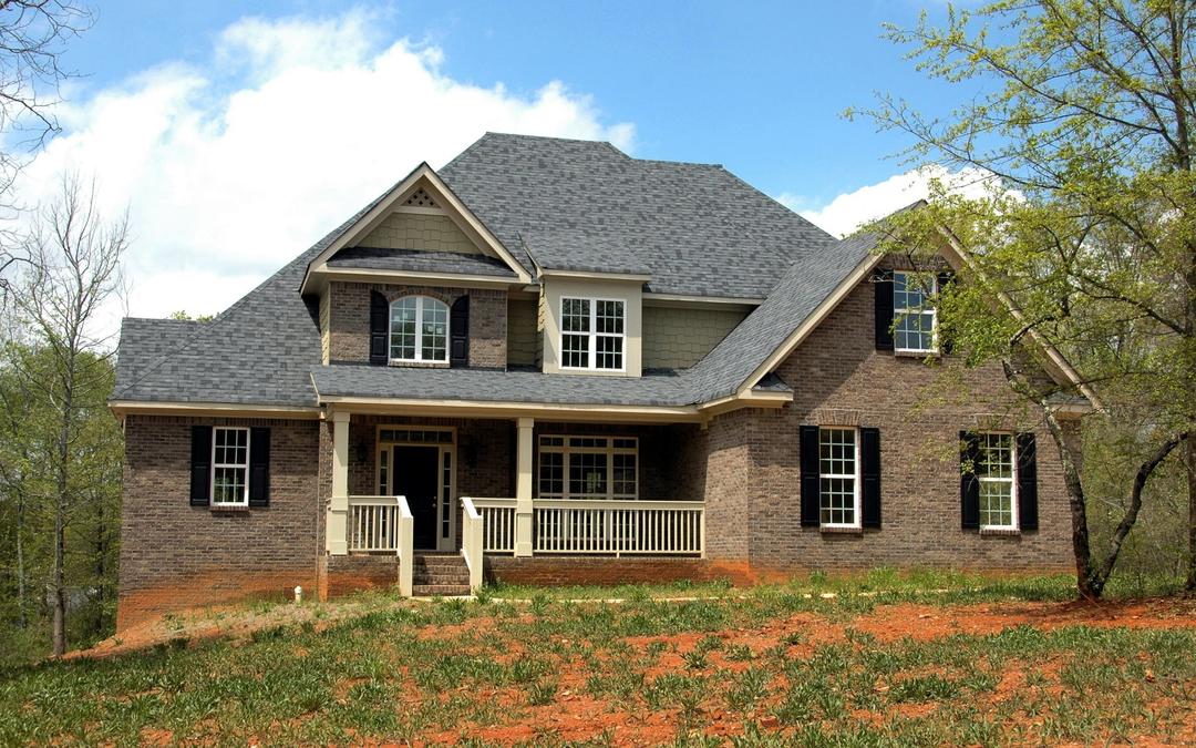 A house with trees