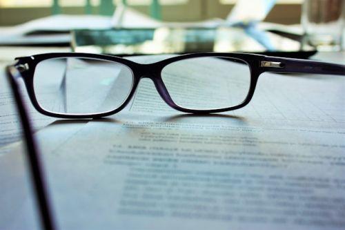 Glasses on a mortgage contract