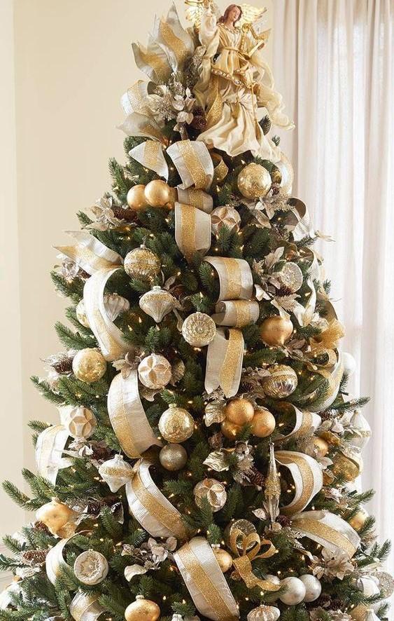 Gold christmas tree