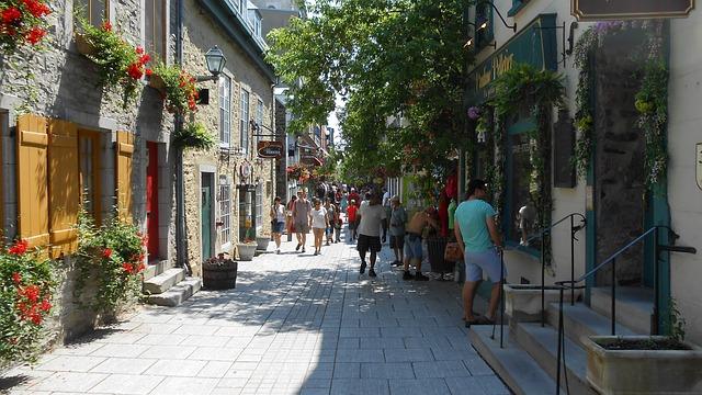 Rue piétonne à Québec