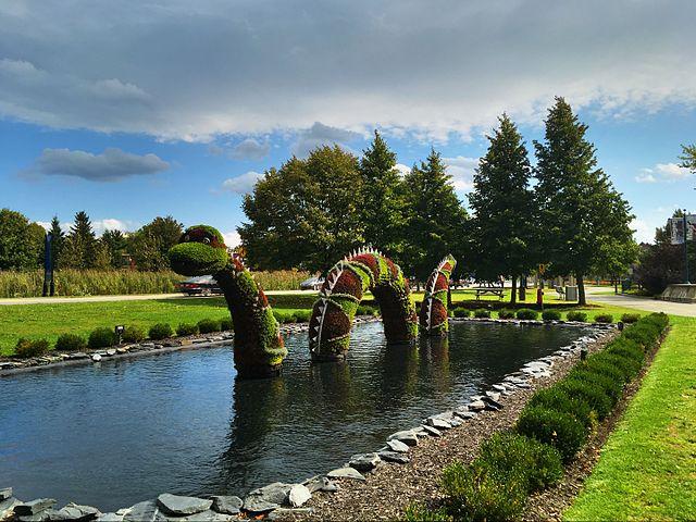 Près de lac de Magog dans la région populaire de l'Estrie