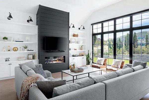 Farmhouse moderne salon