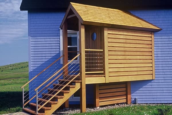 Géométrie bleue entrée