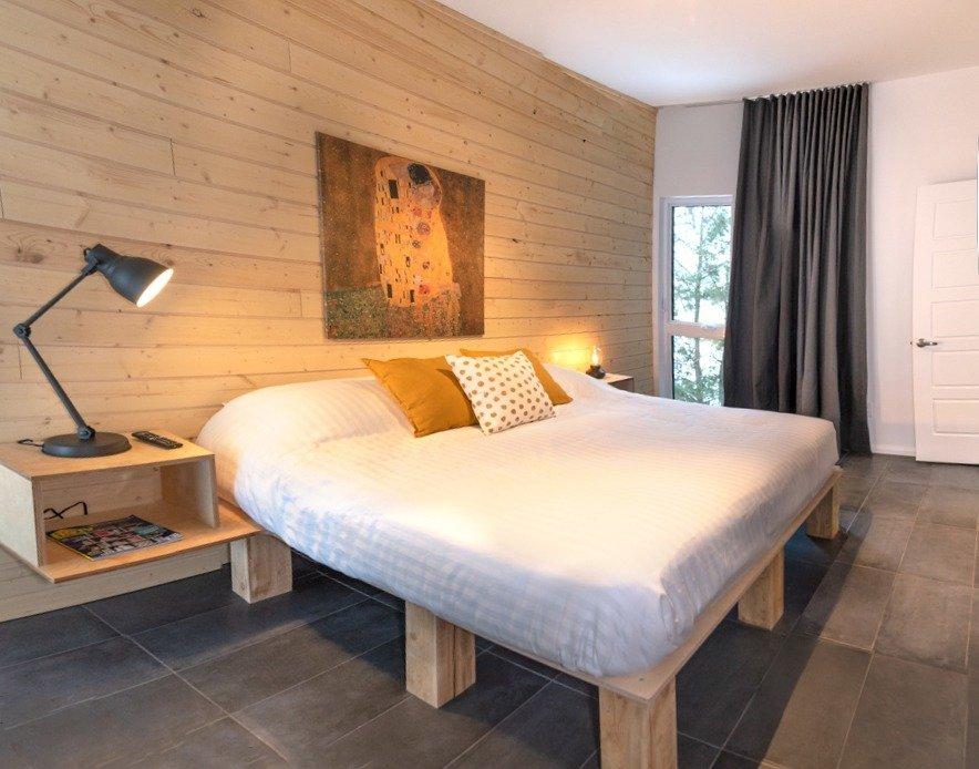Louer mini chalet Huard chambre
