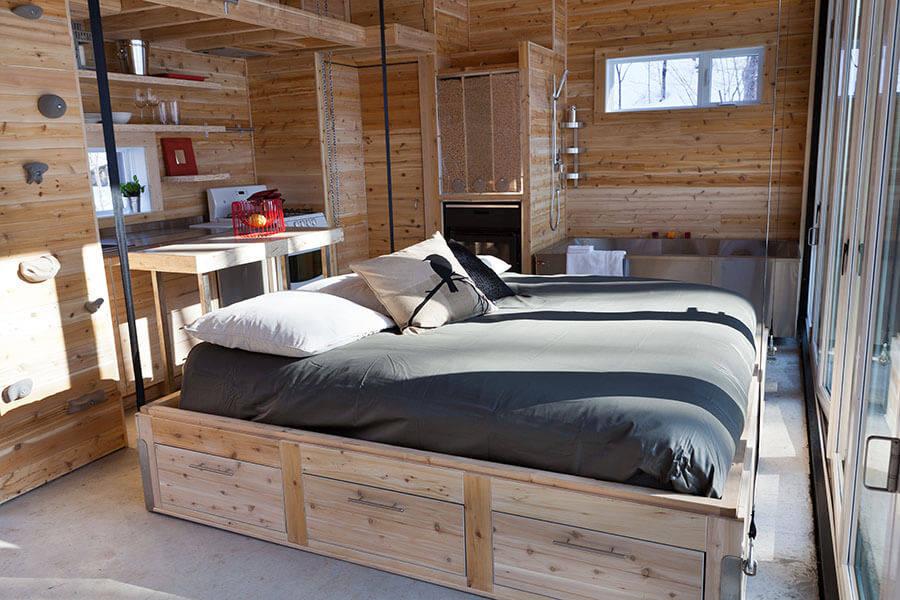 Micro chalet Zoobox chambre