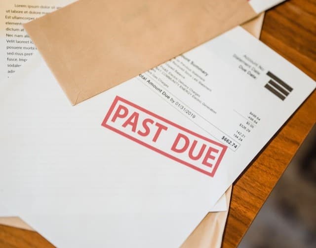 Facture dont le paiement est en retard