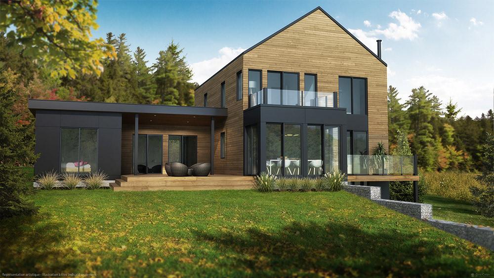 Maison intergénérationnelle usinée extérieur