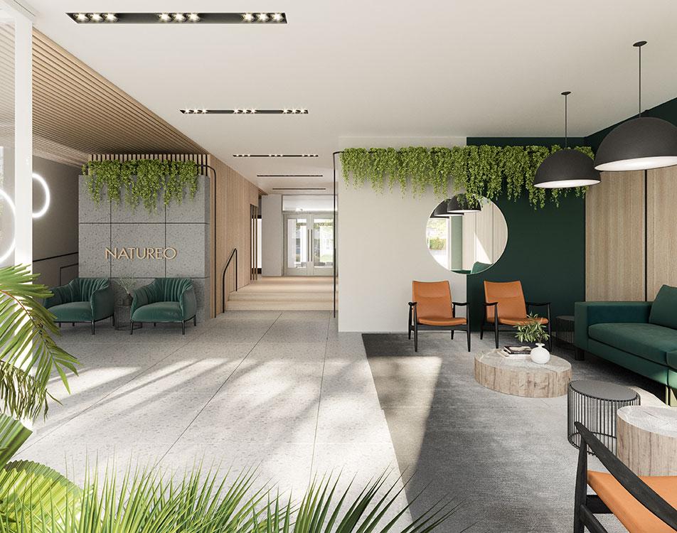 Modèle condo Natureo salle d'accueil