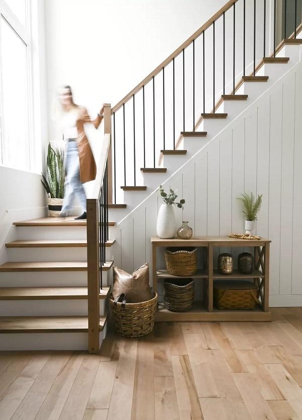 Farmhouse chaleureuse escalier