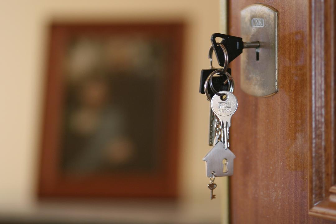 House keys in a lock
