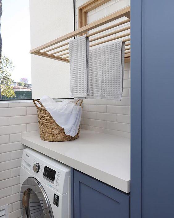 Salle de lavage avec espace de séchage intégré