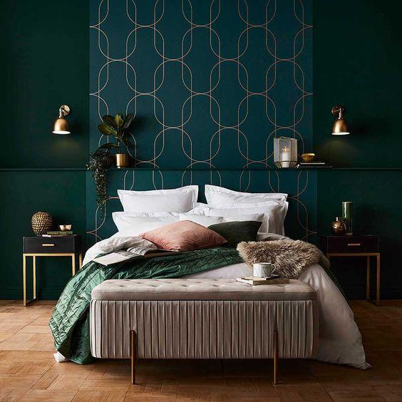 Chambre luxueuse inspirer de l'Art déco