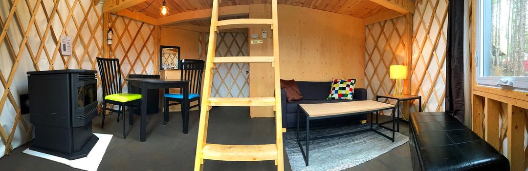 Petit chalet insolite Yourte Copenhague intérieur