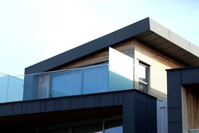 Toit plat d'une maison contemporaine