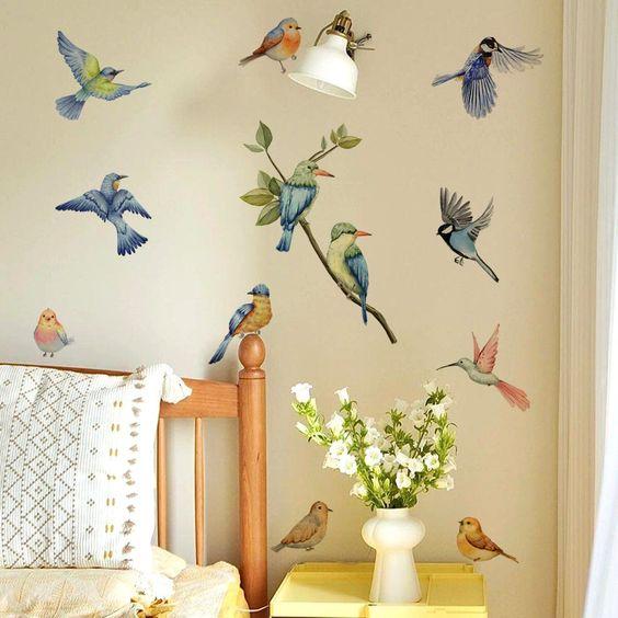 Autocollants murales oiseaux
