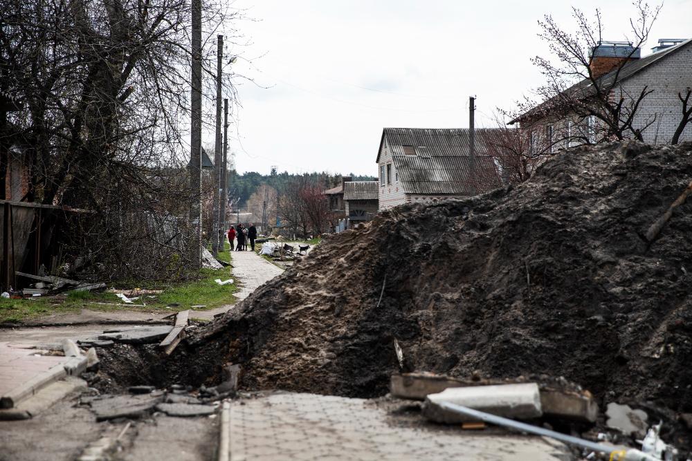 Glissement de terrain dans un quartier de banlieue