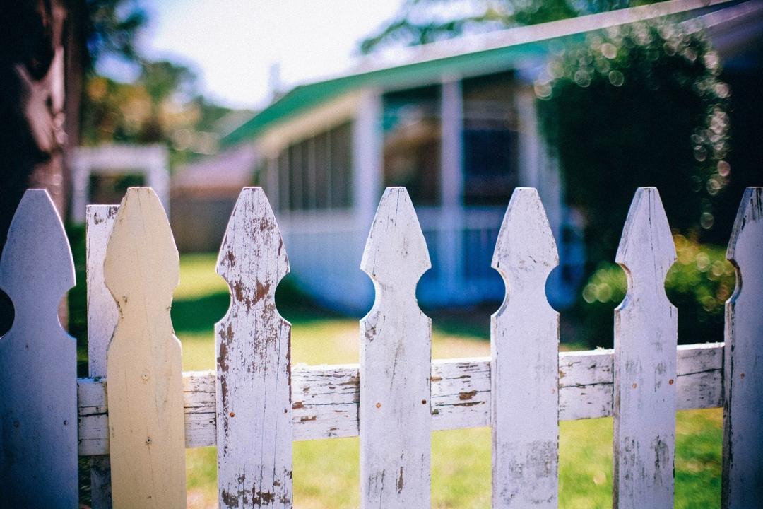 A white fence