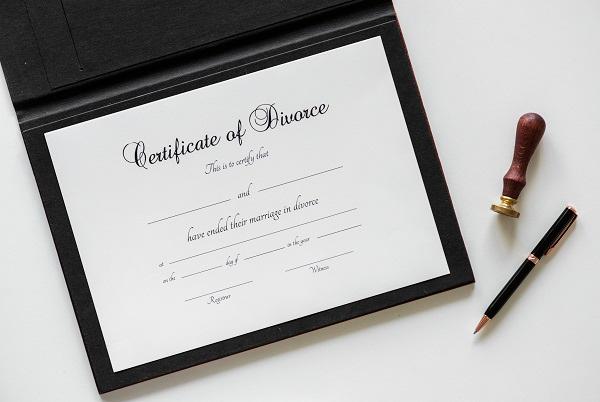Certificate of divorce