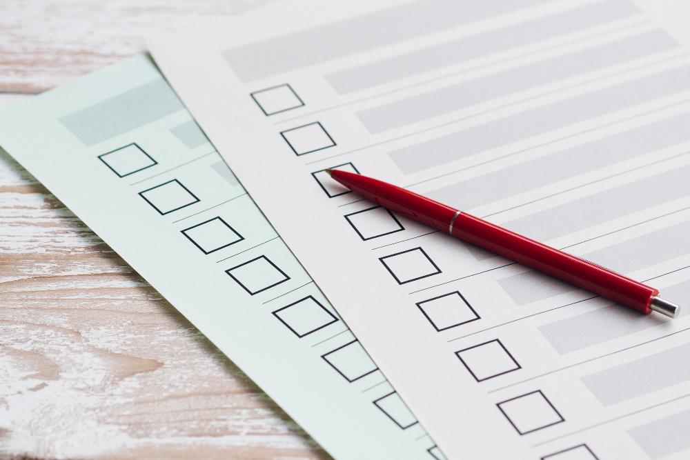 Liste vide pour faire l'inventaire de ses biens