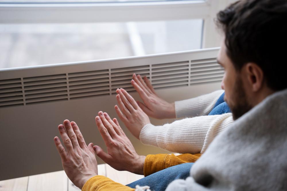 Personnes se réchauffant les mains