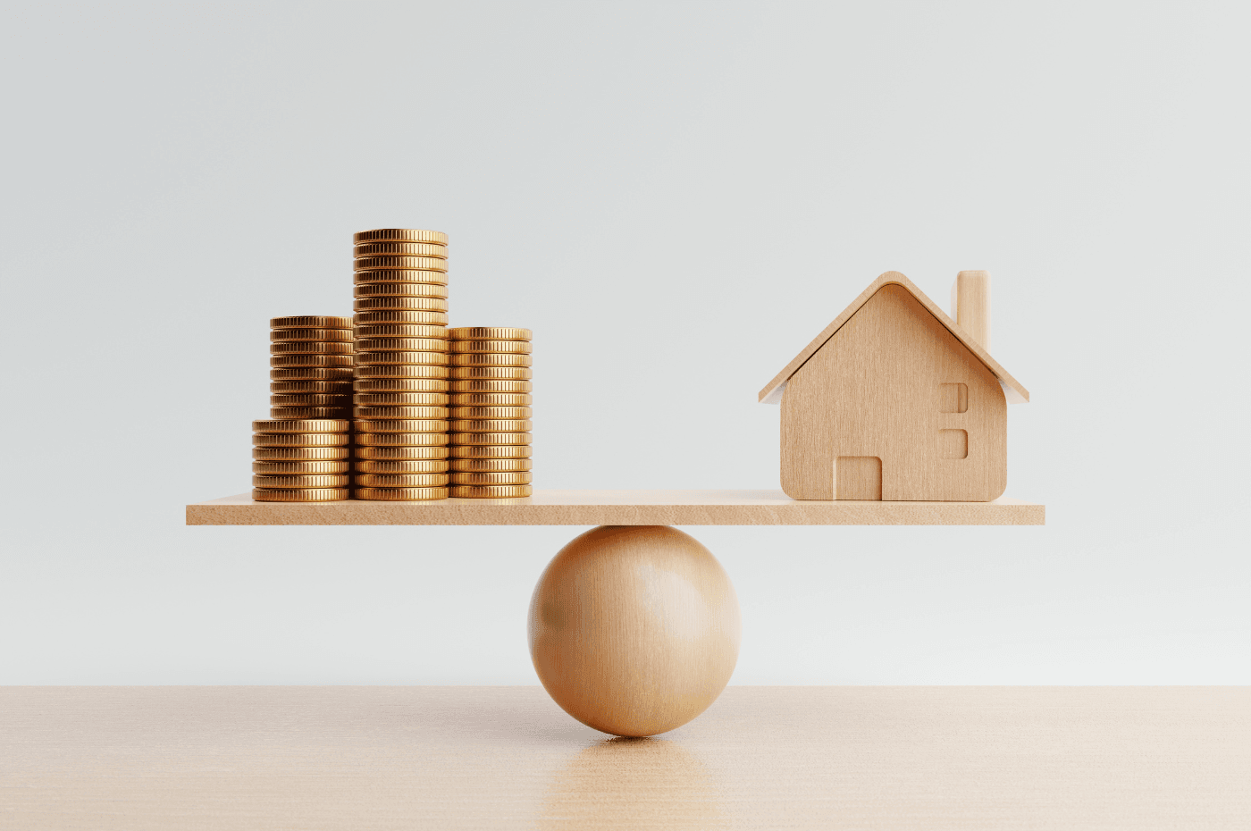 The sale price balance in real estate