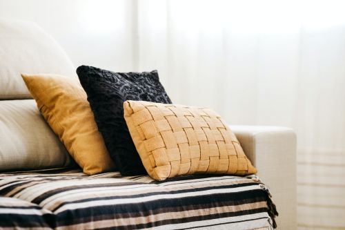 Pillow on a sofa