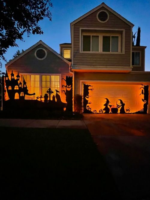 Couvrez votre maison de silhouettes pour l'Halloween