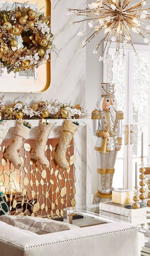 Gold christmas decorations