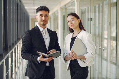 Business man and woman