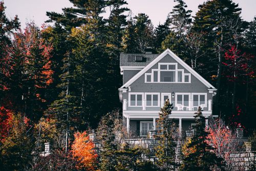 Vendre sa résidence secondaire : maison grise dans la forêt
