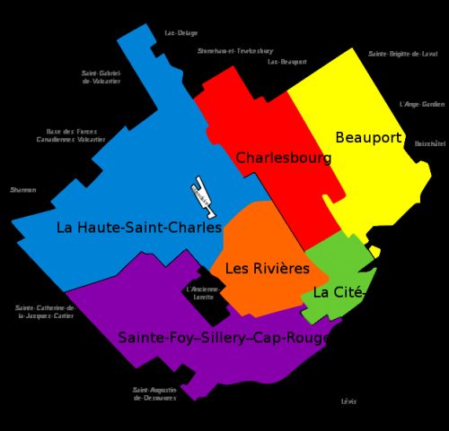 Les arrondissements de la ville de Québec